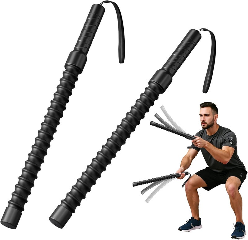 HPYTOOL Ropeless Battle Ropes for Exercise Workout, Cordless Jump Rope, Portable Workout for Home Gym, Exercise Battle Ropes for HIIT Workouts, Low-Impact Cardio Training (2 Ropes) - Image 1